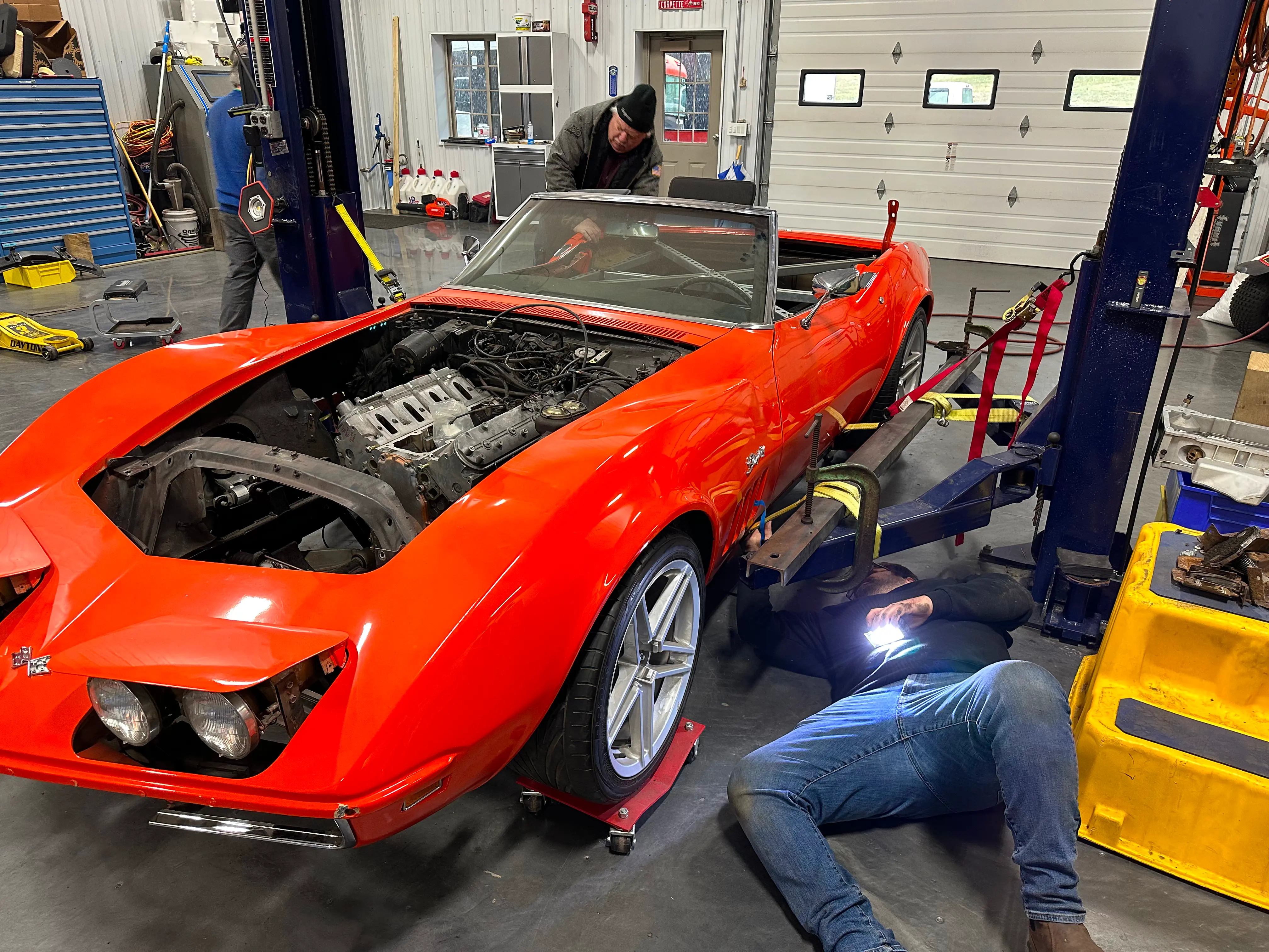 Lining the body up to the new chassis