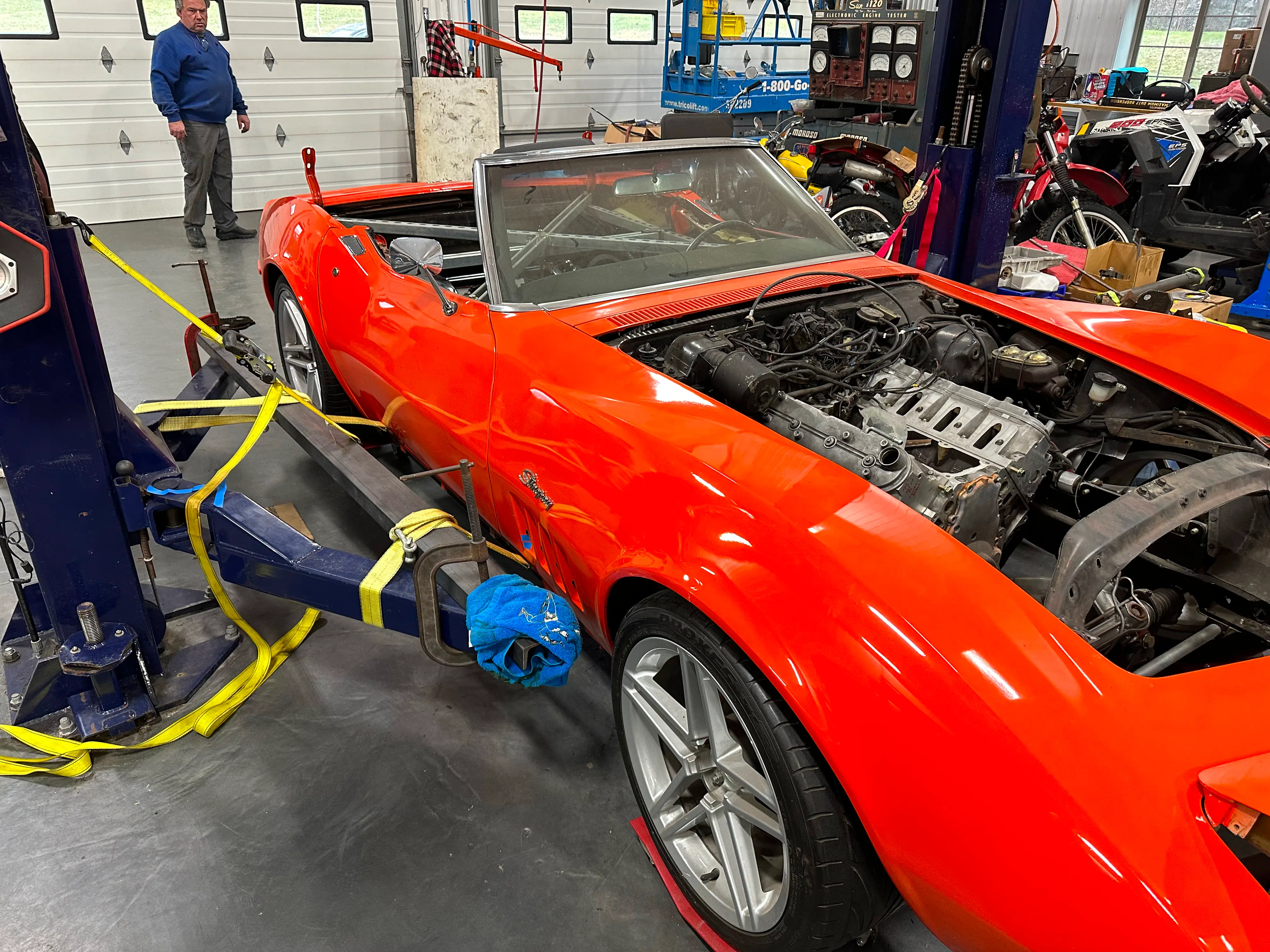 Lining the body up to the new chassis