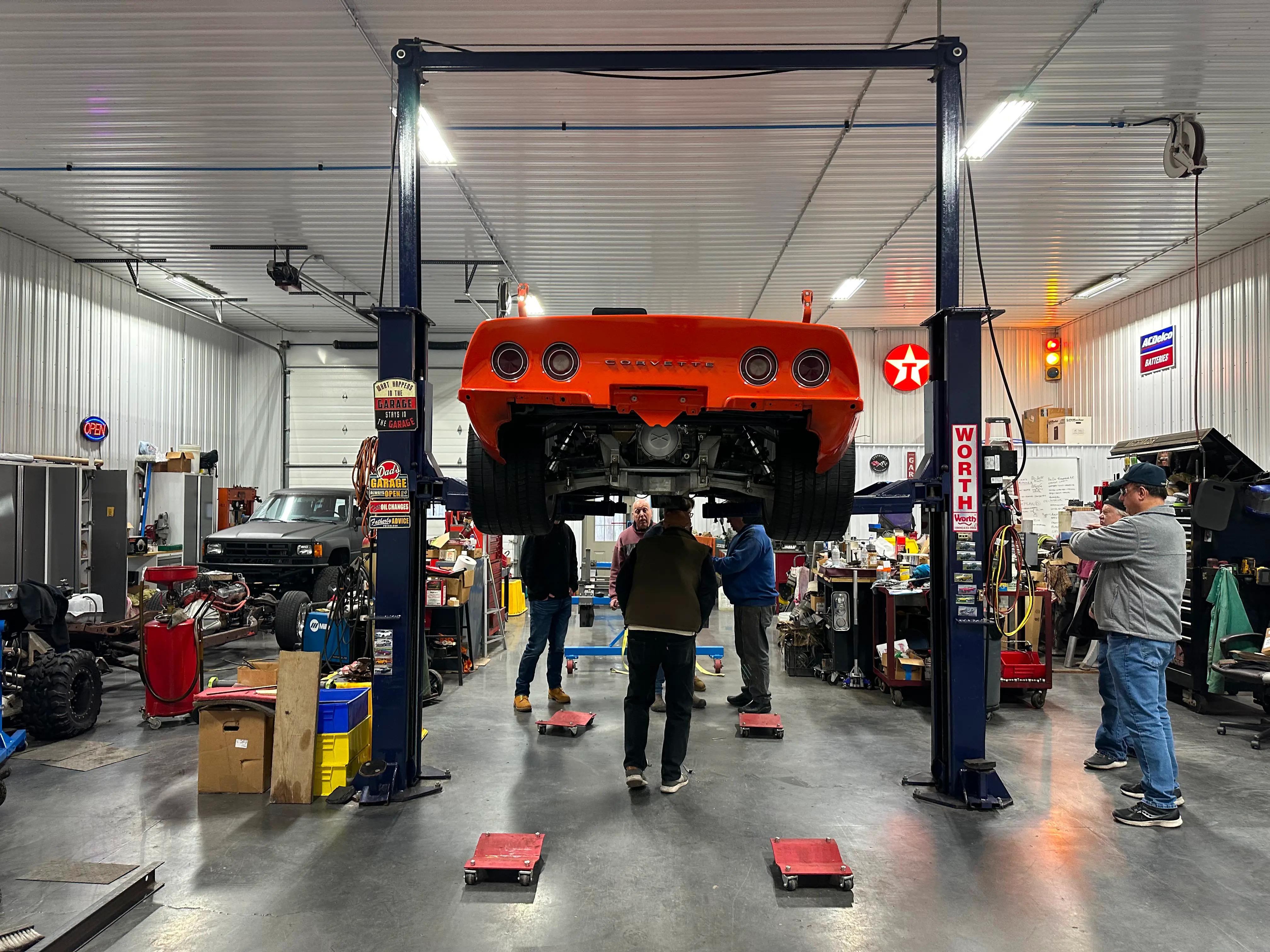 The body in the air with the new chassis