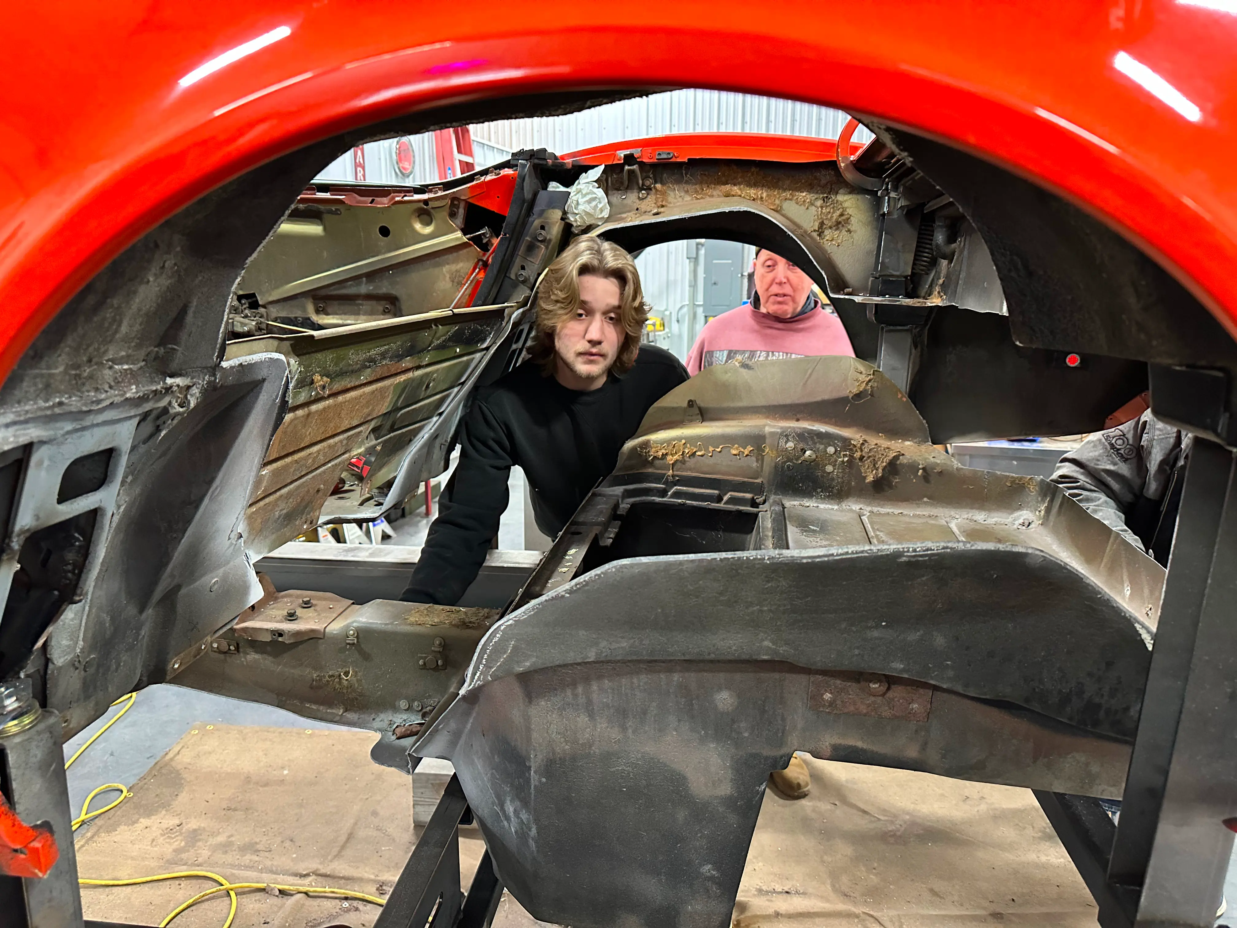 The rear tray finally dropping out