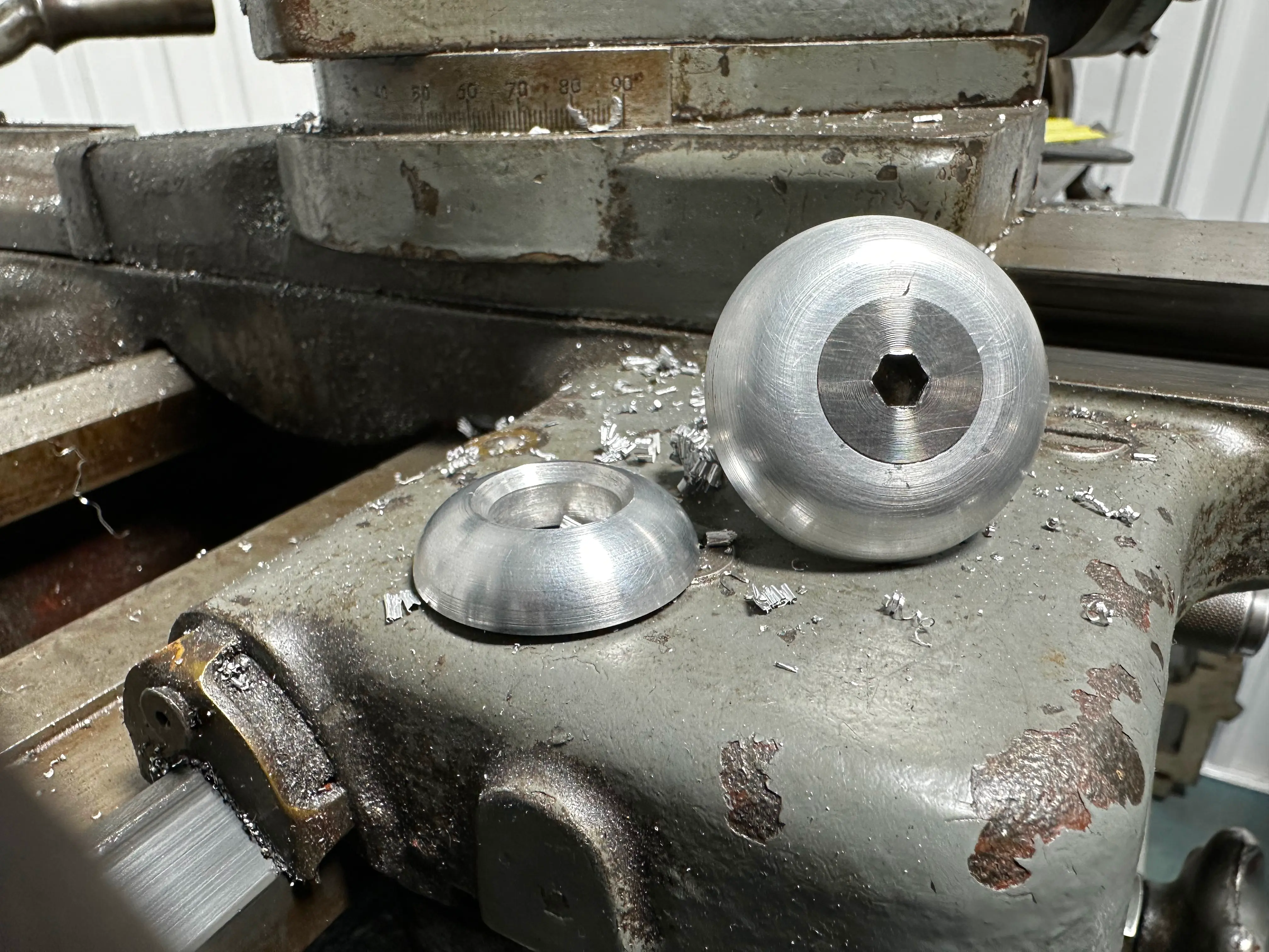 The finished knob pieces